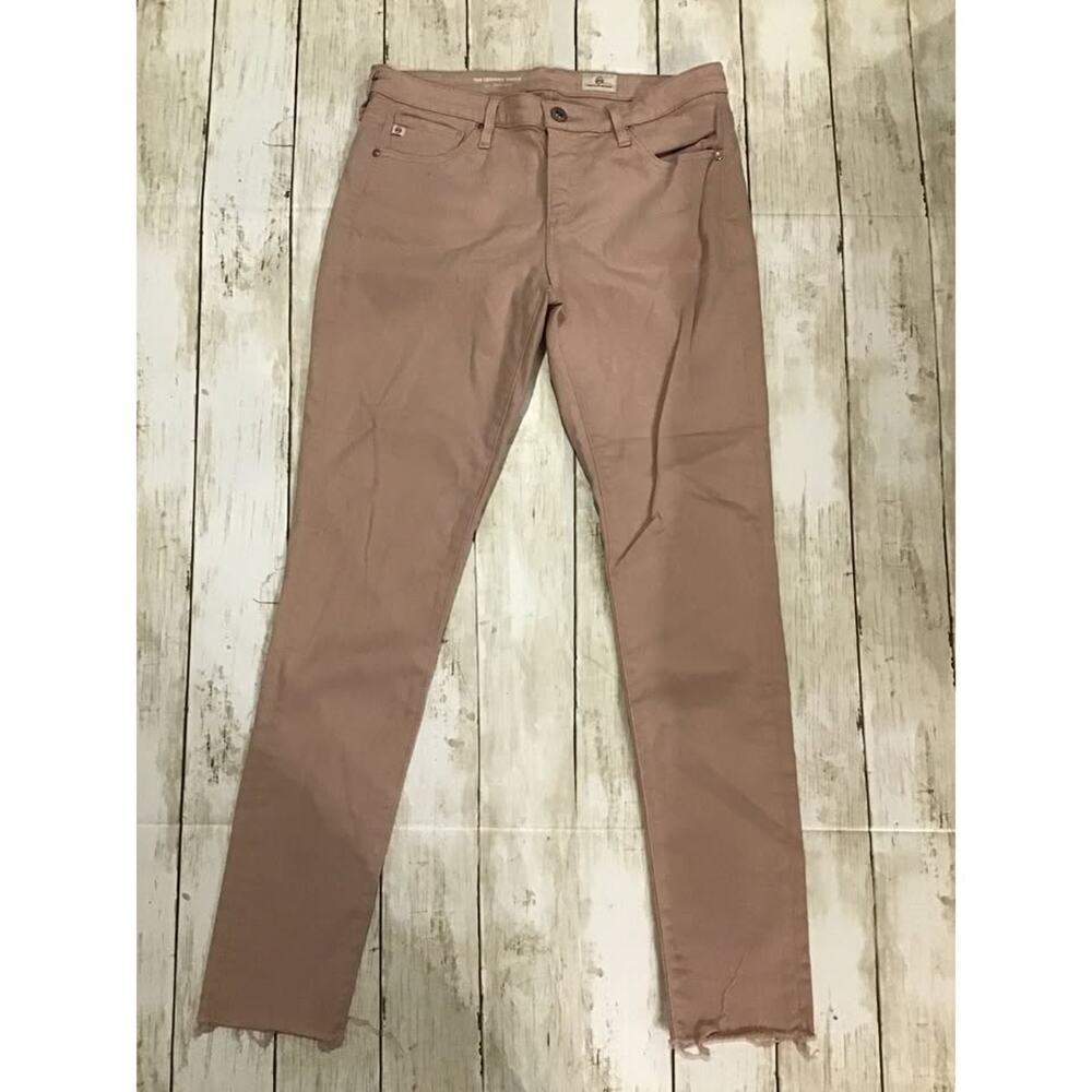 AG The Legging Super Skinny Pink Raw Hem Jeans 28 - Picture 3 of 10